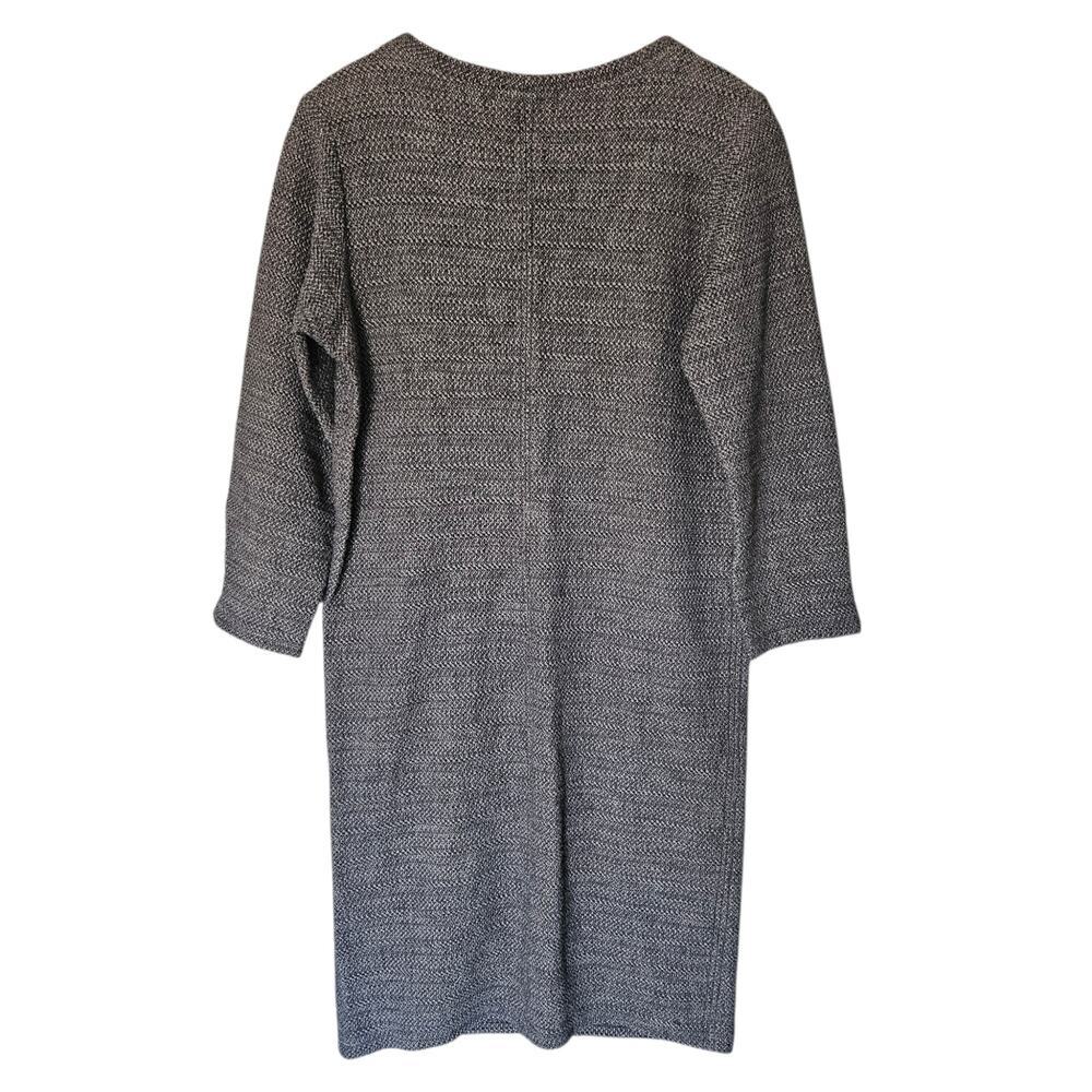 Women's Humanoid Gray Tweed Dress 3/4 Sleeves Knee Length Shift Style M Romania - Picture 2 of 16